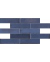 Carrelage imiation vieille brique bleu brillant pour le mur 7x28cm apemurus ocean