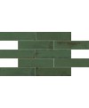 Carrelage imitation vieille brique vert brillant pour le mur 7x28cm apemurus viridi