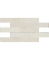 Carrelage imitation vieille brique blanc brillant nuancé pour le mur 7x28cm apemurus nix
