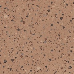 Carrelage imitation terrazzo terre cuite sur fond beige rectifié 60x60cm et 120x120cm apecoccio gob