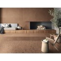 Carrelage imitation terrazzo terre cuite sur fond marron rectifié 60x60cm et 120x120cm apecoccio terra