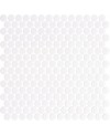 Emaux de verre rond blanc mat et brillant d:19mm sur plaque de 28.5x28.5cm sol et mur onipenny white