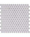 Emaux de verre rond gris clair mat et brillant d:19mm sur plaque de 28.5x28.5cm sol et mur onipenny smooth grey
