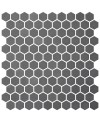 Emaux de verre hexagonal gris mat sur plaque de 30.1x29cm onxstoneglass grey
