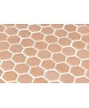 Emaux de verre hexagonal jaune mat sur plaque de 30.1x29cm sol et mur onxstoneglass ochre