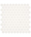 Emaux de verre hexagonal blanc mat sur plaque de 30.1x29cm sol et mur onxnatureglass white