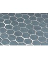 Emaux de verre hexagonal turquoise mat sur plaque de 30.1x29cm sol et mur onxnatureglass turquese