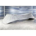 Carrelage imitation marbre bleu brillant, faible épaisseur 6mm, 75x75cm et 75x150cm sol et mur ariosmacaubas azul