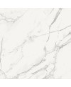 Carrelage imitation marbre blanc veiné de noir poli brillant, salon, XXL 98x98cm rectifié, Porce1857 Loira