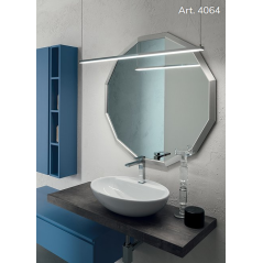 Miroir salle de bain suspendu, dodécagone 100x100x4cm compomega 1 4064