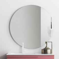 Miroir salle de bain suspendu, rond sans éclairage épaisseur 2.2cm diametre 105cm, 120cm, 140cm, comsfera