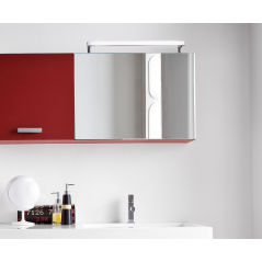 Miroir contemporain, salle de bain, avec 1 porte à abbatant, , L 70cm, P 20.8cm, H 50cm, comp swing 4615