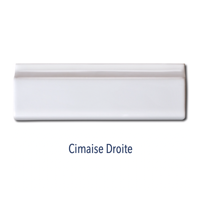 Cimaise droite 5x15cm, angle cimaise dte 5x5cm, cimaise moulurée 5x15cm, plinthe lilloise 15x15cm D blanc brillant