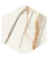 Carrelage hexagone tomette imitation marbre mat calacatta gold 28.5x33cm, salle de bain realcalacatta gold