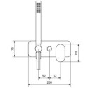 mitigeur douche encastré 2 sorties rond avec douchette main k2313 chromé moderne K2313R