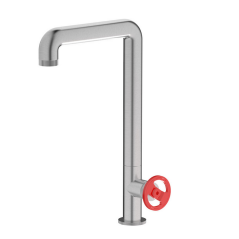 Mitigeur évier nickel contemporain, robinet design de cuisine avec bec pivotant IBB1370SS_6