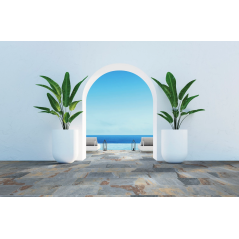 Carrelage piscine imitation pierre de bali bleu dénuancé 30x60cm et 15x15cm savfiji turquoise lisse.
