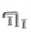 Mitigeur lavabo de salle de bain à poser 3 trous: chromé, noir mat, or, or rose, nickel brossé IBOLD1392