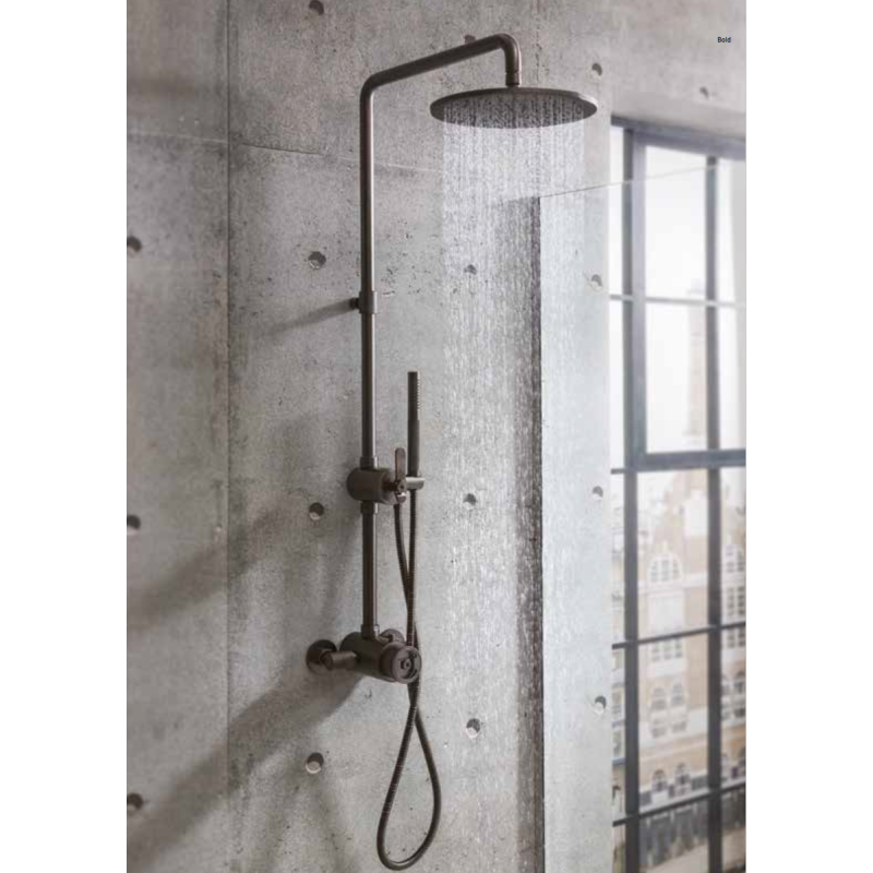 Colonne de douche de salle de bain à poser au mur: chromé, noir mat, or, or rose, nickel brossé IBOLD2800