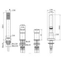 mitigeur baignoire sur gorge 4 trous mast F3144 chromé