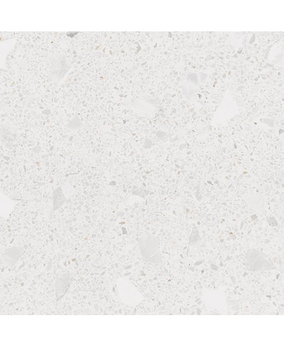 Carrelage imitation terrazzo et granito fond blanc poli brillant, 79.3x79.3cm rectifié, arcamiscella nacar