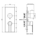 mitigeur bain douche encastré à 3 sorties mast chromé F3139X6 + F4000