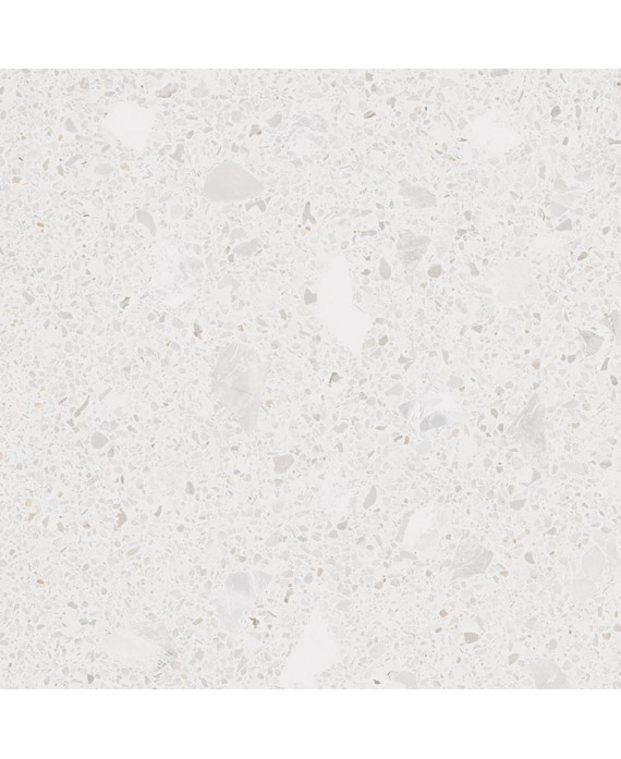 Carrelage imitation terrazzo blanc mat, 120x120cm et 60x60cm rectifié, arcamiscella nacar antidérapant R10