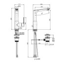 mitigeur lavabo avec bec fondu pivotant mast F3151F chromé