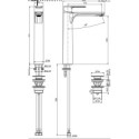 mitigeur lavabo mast réhaussé F3131