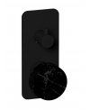 Mitigeur encastré douche 3 voies avec inverseur, marbre noir: chromé, blanc mat, noir mat, or, or rose, nickel brossé IM312