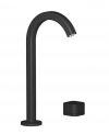 Mitigeur lavabo, 2 parties, avec bec 60°, et levier lisse: chromé, noir mat, or, or rose, nickel brossé EI394_1