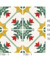 Carrelage ciment décor arabesque 7150-1 20x20cm