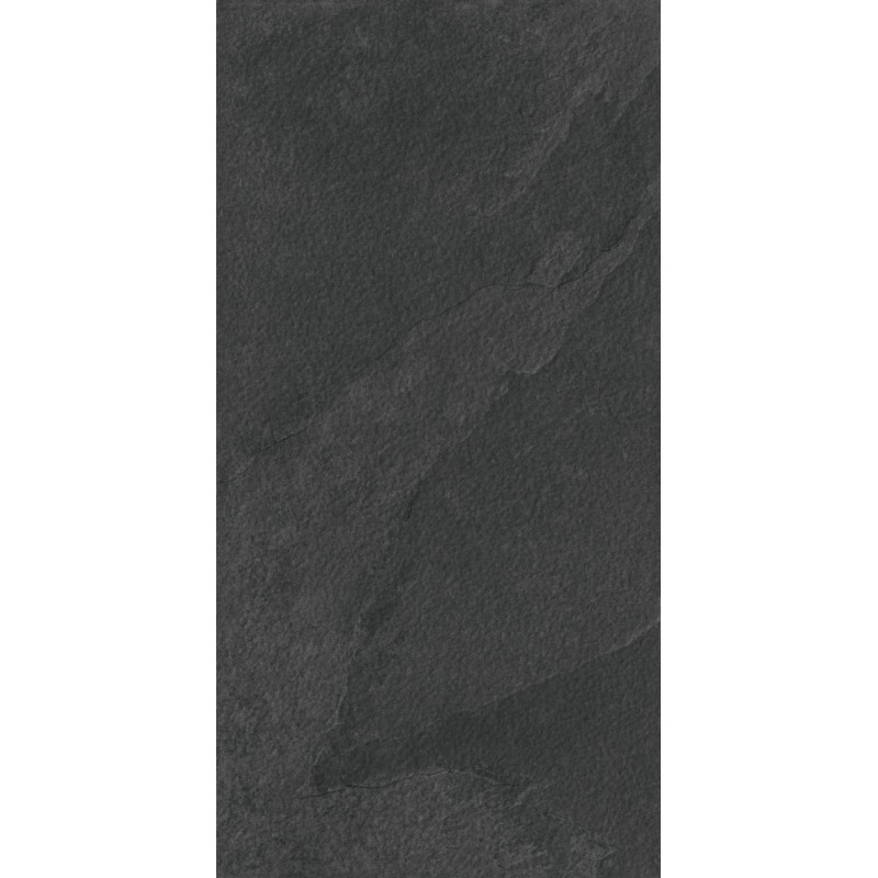 Carrelage imitation pierre noire bouchardé 60x120cm rectifié, santamustang black antidérapant R11 A+B+C