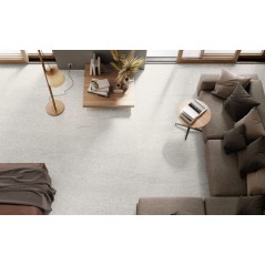 Carrelage imitation pierre gris clair mat moderne 60x60cm, 60x120cm, et 90x90cm rectifié, santaduke white