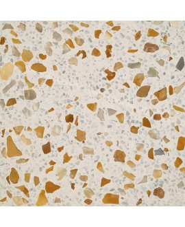 Carrelage ciment terrazzo véritable granito grand format mat ou brillant CARPPG31 60x60x2cm fond blanc
