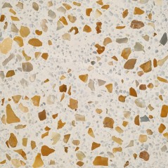 Carrelage ciment terrazzo véritable granito grand format mat ou brillant CARPPG31 60x60x2cm fond blanc