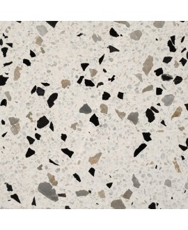 Carrelage ciment terrazzo véritable granito grand format brillant ou mat CARPPG33 60x60x2cm fond blanc