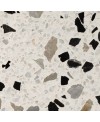 Carrelage ciment terrazzo véritable granito grand format brillant ou mat CARPPG33 60x60x2cm fond blanc