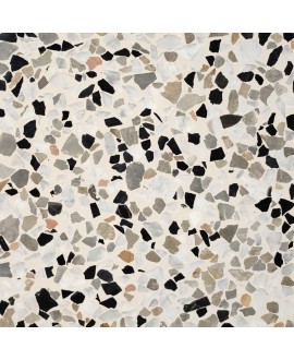 Carrelage ciment terrazzo véritable granito grand format mat ou brillant CARPPG34 60x60x2cm fond blanc