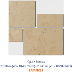 Pierre travertin classic premier choix opus 4 formats: 20x20cm, 20x40cm, 40x40cm, 40x60cm DC