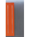 Sèche-serviette radiateur électrique design salle de bain contemporain Anteso V orange mat avec une barre chromée