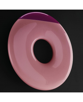 Sèche-serviette radiateur électrique design salle de bain rond rose et violet brillant antzerrotto diamètre 80cm