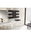 sèche-serviette radiateur électrique design moderne, salle de bain Antpetine gauche blanc mat 68.5x55cm