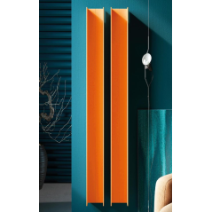 Sèche-serviette radiateur électrique design, contemporain salle de bain AntT2V orange mat