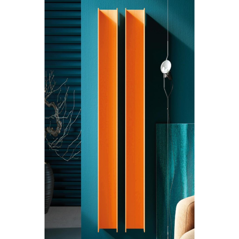 Sèche-serviette radiateur électrique design, contemporain salle de bain AntT2V orange mat