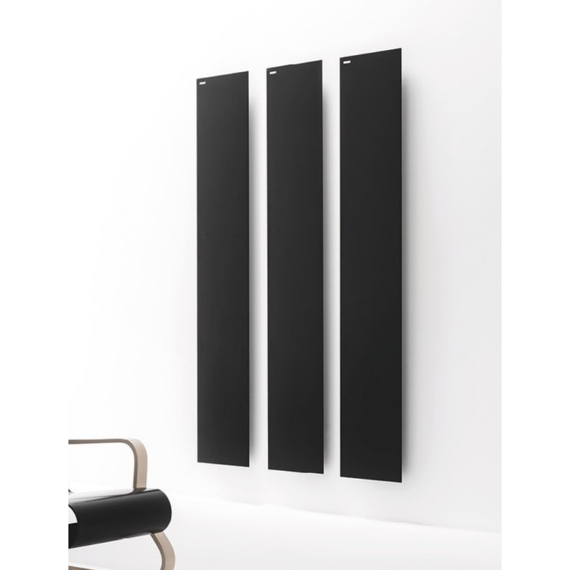 Radiateur électrique rectangulaire rouge, noir, blanc mat et blanc brillant vertical ou horizontal Antavola 201x35cm