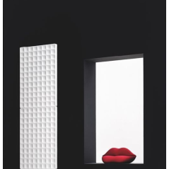 Sèche-serviette radiateur eau chaude design avec ou sans porte-serviette 82x61cm et 123x61cm antWaffle V blanc