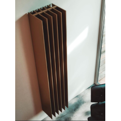 Radiateur eau chaude design vertical moderne brun, noir, blanc mat 180x36cm antTTO