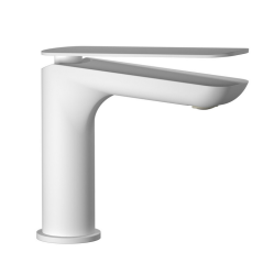 Mitigeur lavabo à poser contemporain bec arrondi, chromé, blanc mat, noir mat, or, or rose, nickel brossé K2200