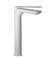 Mitigeur lavabo à poser haut contemporain bec arrondi, chromé, blanc mat, noir mat, or, or rose, nickel brossé K2202